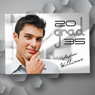 Modernes Trendy Transparentes High Tech Foto Grad Ankündigung