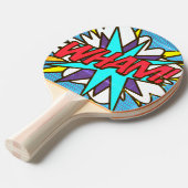 Modernes Trendy WHAM Comic Book Colorful Tischtennis Schläger (Vorderseite)