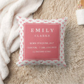 Modernes Triangle Baby Birth Announcement Pillow Kissen (Decke)