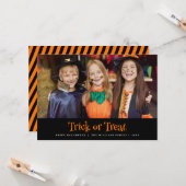 Modernes Trick oder Gutes Halloween-Foto Karte (Vorderseite/Rückseite Beispiel)