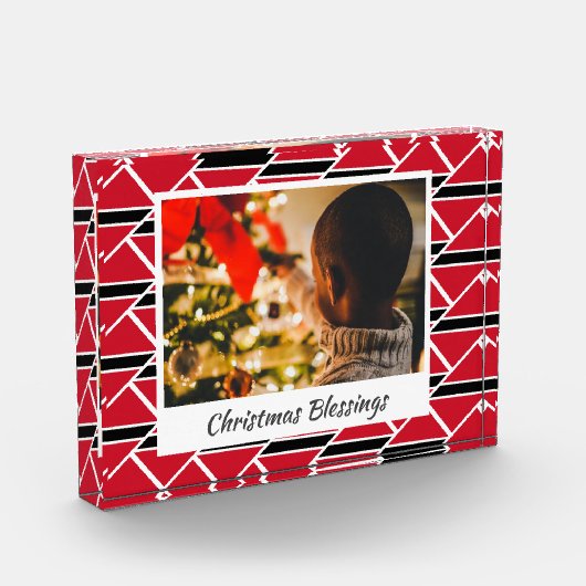 Modernes TRINIDAD & TOBAGO FLAG Fotoblock (Links)