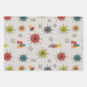 Modernes Trio 4 Papierblätter aus dem Mittelalter Geschenkpapier Set (Vorderseite)