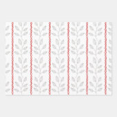Modernes Trio in Rot und Grau Geschenkpapier Set (Vorderseite 3)
