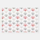 Modernes Trio in Rot und Grau Geschenkpapier Set (Vorderseite)