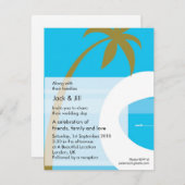 Modernes Tropenmodell 4,25x5,25 Einladung (Vorne/Hinten)