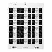 modernes Tröpfchen-Etikett mit schwarz-weiß Adressaufkleber (Vorne)