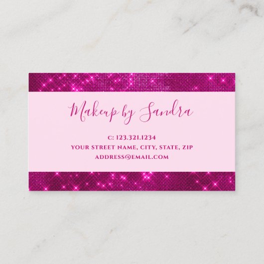 Modernes Tropfverfahren für Glitzer Rose Goldlips  Visitenkarte (Rückseite)