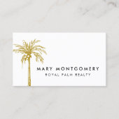Modernes Tropical Gold Palm Tree Berufliches Foto Visitenkarte (Vorderseite)