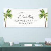 Modernes Tropical Palm Bachelorette Wochenende Banner (Messe)