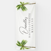Modernes Tropical Palm Bachelorette Wochenende Banner (Vertikal)