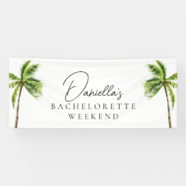 Modernes Tropical Palm Bachelorette Wochenende Banner