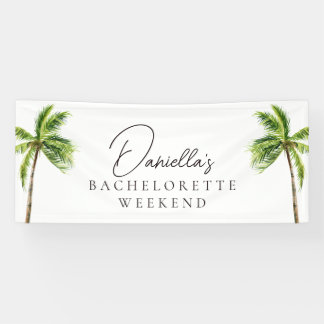 Modernes Tropical Palm Bachelorette Wochenende Banner
