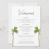 Modernes Tropical Palm Bachelorette Wochenende Einladung (Rückseite)