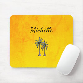 Modernes Tropical Palm Trees Beach Personalisiert Mousepad