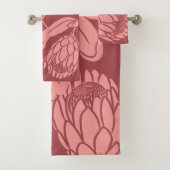 Modernes Tropical Protea Blume Badetuch Set (Insitu)