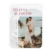 Modernes Tropical Save the Date Magnet (Vertikal)