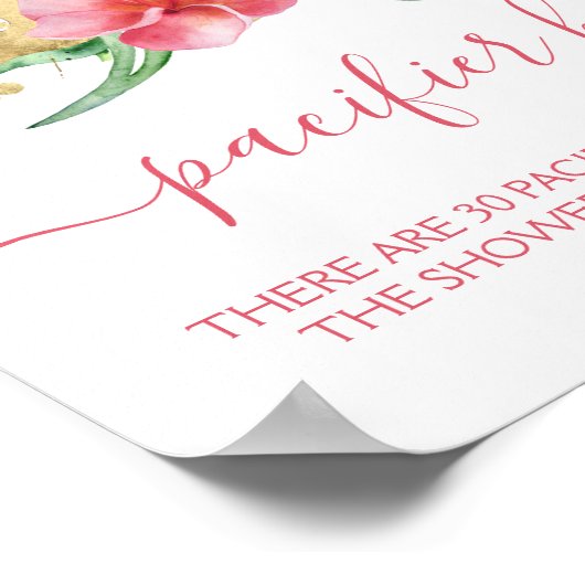 Modernes Tropical Schnuller Hunt Baby Showspiel Poster (Ecke)