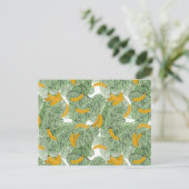 Modernes tropisches Bananengrün Feiertagspostkarte (Stehend Vorderseite)