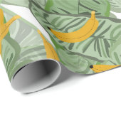Modernes tropisches Bananengrün Geschenkpapier (Rolleneckpunkt)