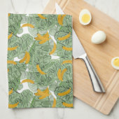 Modernes tropisches Bananengrün Geschirrtuch (Viertel Falte)