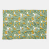 Modernes tropisches Bananengrün Geschirrtuch (Horizontal)