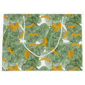 Modernes tropisches Bananengrün Große Geschenktüte (Vorderseite)