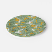 Modernes tropisches Bananengrün Pappteller (Schrägansicht)