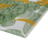 Modernes tropisches Bananengrün Schneidebrett (Ecke)