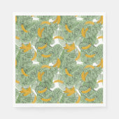 Modernes tropisches Bananengrün Serviette (Vorderseite)