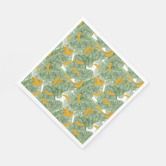 Modernes tropisches Bananengrün Serviette (Ecke)