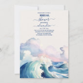 Modernes tropisches Brautparty am Strand Einladung (Vorderseite)