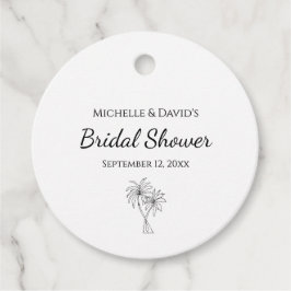 Modernes tropisches Brautparty Elegante Palmen Geschenkanhänger