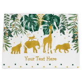 Modernes tropisches Dschungel-Safari-Tier-Party Große Geschenktüte (Vorderseite)