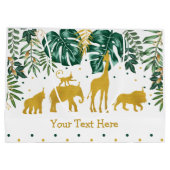 Modernes tropisches Dschungel-Safari-Tier-Party Große Geschenktüte (Rückseite)