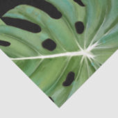 Modernes tropisches Dschungellef schwarz grünes De Seidenpapier (Ausschnitt)