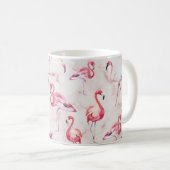 Modernes tropisches Flamingo Kaffeetasse (VorderseiteRechts)
