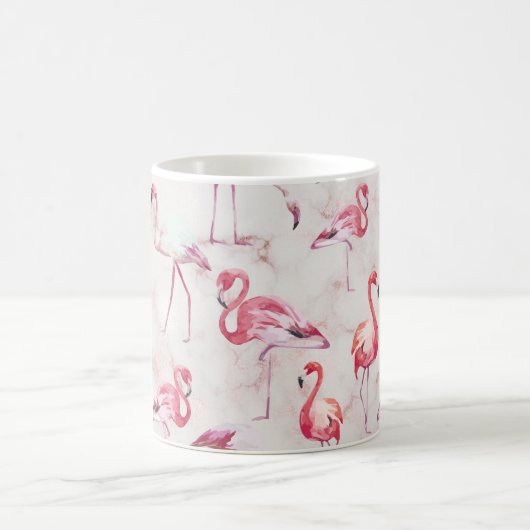Modernes tropisches Flamingo Kaffeetasse (Mittel)