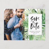 Modernes, tropisches Foto Einladungspostkarte (Vorderseite)