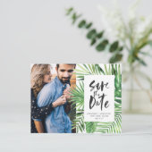 Modernes, tropisches Foto Einladungspostkarte (Stehend Vorderseite)