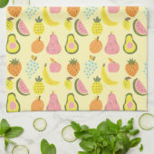 Modernes tropisches Fruchtmuster Personalisiertes Geschirrtuch (Gefaltet)