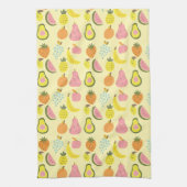 Modernes tropisches Fruchtmuster Personalisiertes Geschirrtuch (Vertikal)