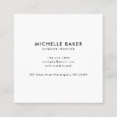 Modernes tropisches grünes Leaf Wasserfarbe Quadratische Visitenkarte (Rückseite)