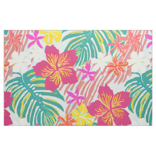 Modernes tropisches hawaiianisches Aloha-Muster Stoff