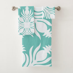 Modernes, tropisches Hawaiianisches Steppbad t Badhandtuch Set