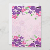 Modernes tropisches Hibiskus-Blumen-Brautparty Einladung (Rückseite)