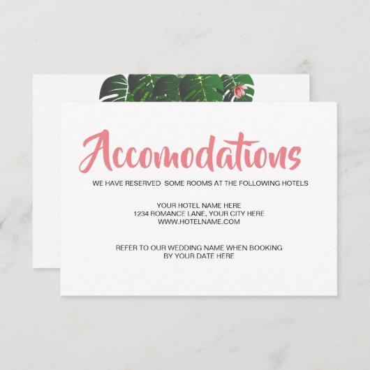 Modernes tropisches Hochzeitsfestival Save The Date (Vorne/Hinten)