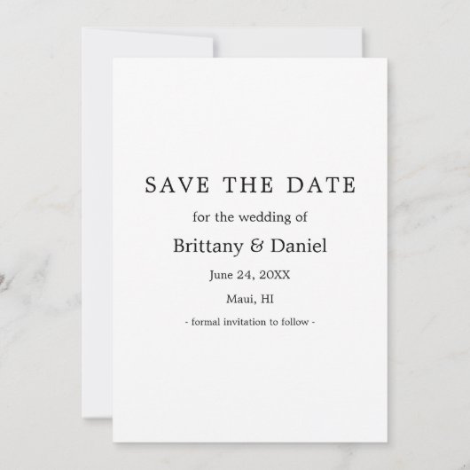 Modernes tropisches Korallenfloral-Foto Save The Date (Rückseite)