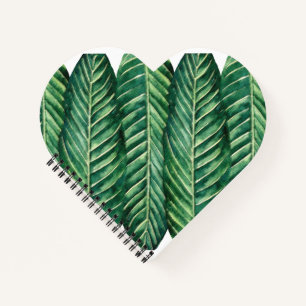 Modernes, tropisches, langblättriges Design Notizblock