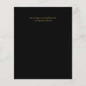 Modernes tropisches Leaf Gold Black Wedding Budget (Rückseite)