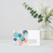 Modernes tropisches Monstera-Leaf-Muster-Salon Visitenkarte (Stehend Vorderseite)